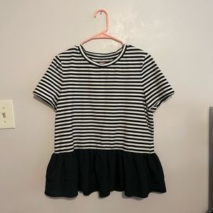 Kate spade black and white blouse